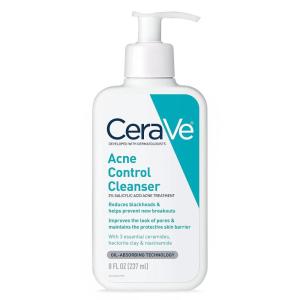 imageCeraVe Acne Treatment Face Wash Salicylic Acid Cleanser with Purifying Clay Niacinamide and Ceramides Pore Control and Blackhead Remover 8 Ounce8 Fl Oz Pack of 1