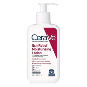 imageCeraVe Anti Itch Moisturizing Lotion with Pramoxine Hydrochloride Relieves Itch with Minor Skin Irritations Sunburn Relief Bug Bites 8 OunceFragrance Free