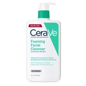 imageCeraVe Foaming Facial Cleanser Daily Face Wash for Oily Skin Hyaluronic Acid  Ceramides  Niacinamide Fragrance Free ampamp Paraben Free NonDrying Oil Control Face Wash 16 Fluid Ounces19 Fl Oz Pack of 1