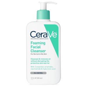 imageCeraVe Foaming Facial Cleanser Daily Face Wash for Oily Skin Hyaluronic Acid  Ceramides  Niacinamide Fragrance Free ampamp Paraben Free NonDrying Oil Control Face Wash 16 Fluid Ounces12 Fl Oz Pack of 1