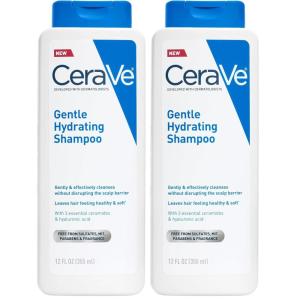imageCeraVe Gentle Hydrating Shampoo With Ceramides Niacinamide ampamp Hyaluronic Acid For Soft Healthy Looking Hair ampamp Scalp Sulfate Free ampamp Color Safe Shampoo For All Hair Types 12 Oz12 Fl Oz Pack of 2