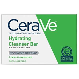 imageCeraVe Hydrating Cleanser Bar SoapFree Body and Facial Cleanser with 5 Moisturizing Cream FragranceFree 3Pack 45 Ounce Each45 Ounce Pack of 1