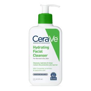 imageCeraVe Hydrating Facial Cleanser Moisturizing Face Wash For Dry Skin Hyaluronic Acid  Ceramides  Glycerin Hydrating Cleanser For Normal To Dry Skin National Eczema Association Certified8 Fl Oz Bottle