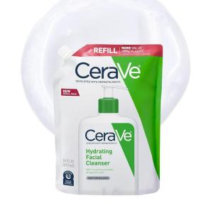 imageCeraVe Hydrating Facial Cleanser Moisturizing Face Wash For Dry Skin Hyaluronic Acid  Ceramides  Glycerin Hydrating Cleanser For Normal To Dry Skin National Eczema Association Certified16 Fl Oz Refill
