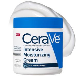 imageCeraVe Intensive Moisturizing Cream Body Moisturizer With Shea Butter 72H Hydration  Skin Barrier Repair FragranceFree Body Lotion For Extremely Dry Skin 8oz19 Ounce Pack of 1
