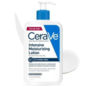 imageCeraVe Intensive Moisturizing Lotion HydroUrea  Shea Butter Body Lotion For Dry Skin Relieves Signs Of Extra Dry Skin Non Greasy Hydrating Cream For Rough Tight Red ampamp Itchy Skin 8oz16 Fl Oz Pack of 1