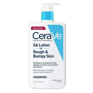 imageCeraVe SA Lotion for Rough ampamp Bumpy Skin Vitamin D Hyaluronic Acid Lactic Acid Niacinamide ampamp Salicylic Acid Gentle Exfoliating Rough And Bumpy Skin Lotion 19 Ounce19 Ounce Pack of 1